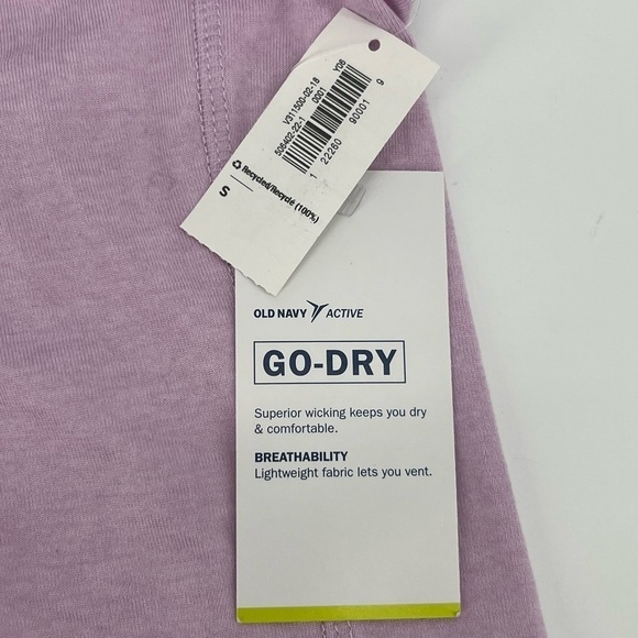 NWT Old Navy Purple Active Go Dry Dri Fit Tank Top Size Small Women’s - Picture 4 of 6